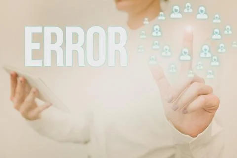 Hand writing sign Error. Conceptual photo state or condition of being wrong in 库存照片