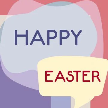 Hand writing sign Happy Easter. Business concept Christian feast commemorating Stock Illustration