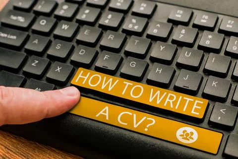 Hand writing sign How To Write A Cv. Word Written on Recommendations to make a Stock Photos