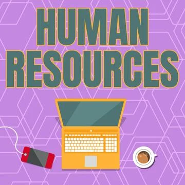 Hand writing sign Human Resources. Business overview The showing who make up the Illustrazione stock