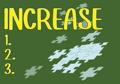 Hand writing sign Increase. Internet Concept the integration of technology into Stock Illustration
