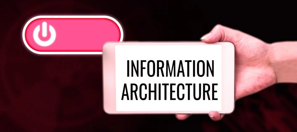 Hand writing sign Information Architecture. Word Written on structural design Stockfoto's