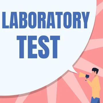 Hand writing sign Laboratory Test. Business idea Determination of a medical イラスト素材