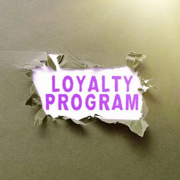 Hand writing sign Loyalty Program. Business concept marketing effort that Stock Photos