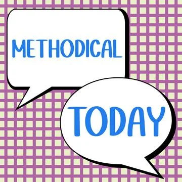 Hand writing sign Methodical. Conceptual photo System of Methods used in a study Stock Illustration
