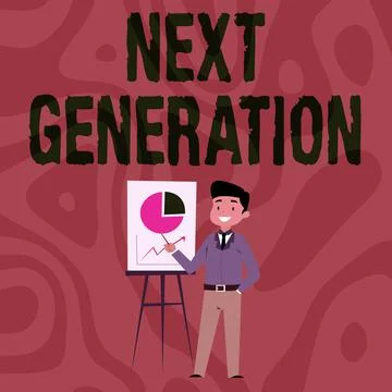 Hand writing sign Next Generation. Business approach product that has been Ilustración de archivo