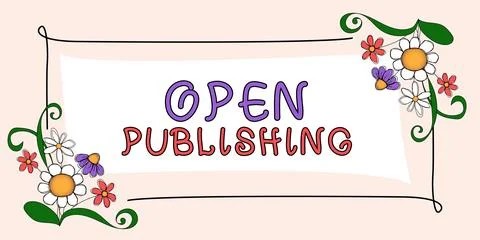 Hand writing sign Open Publishing. Concept meaning online access to many public Stock Illustration