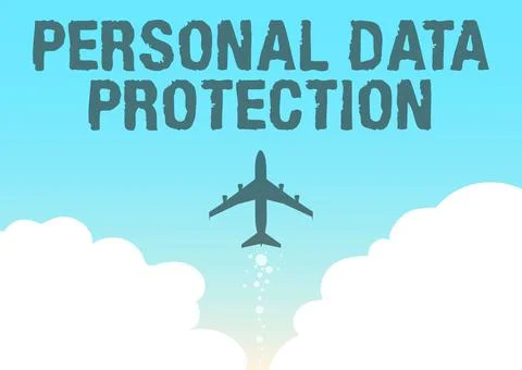 Hand writing sign Personal Data Protection. Word for protecting and identify Illustration