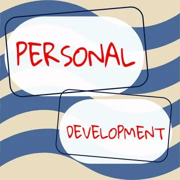 Hand writing sign Personal Development. Concept meaning process of improving Illustrazione stock