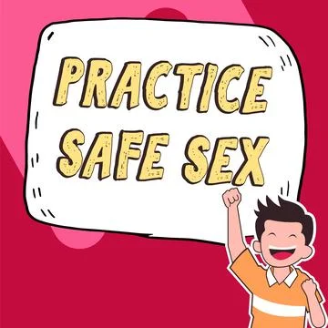 Hand writing sign Practice Safe Sex. Business showcase intercourse in which Stock Illustration