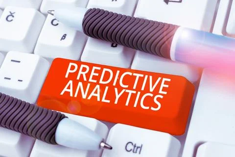 Hand writing sign Predictive Analytics. Conceptual photo Optimize Collection 写真素材