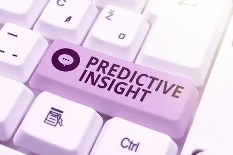 Hand writing sign Predictive InsightProactive Fault Management System an Early Stockfoto's