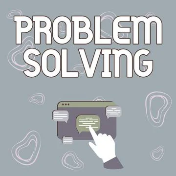 Hand writing sign Problem Solving. Concept meaning to find an answer or means of イラスト素材