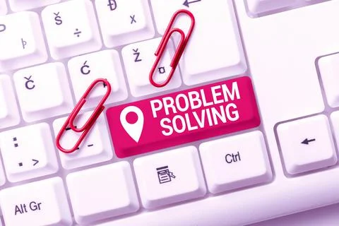 Hand writing sign Problem Solving. Word Written on to find an answer or means of 스톡 사진