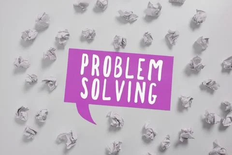 Hand writing sign Problem Solving. Business concept having a good capability of Stock Photos
