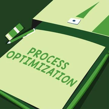 Hand writing sign Process Optimization, Internet Concept Improve Organization Stock Illustration