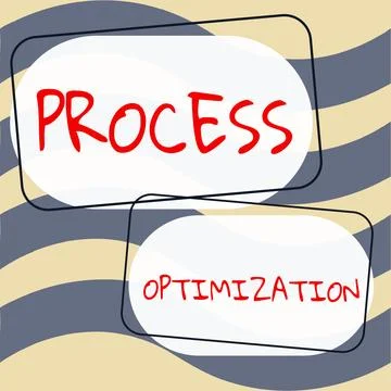 Hand writing sign Process Optimization. Business idea Improve Organizations Stock Illustration