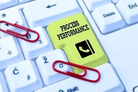 Hand writing sign Process Performance. Word Written on Measures Process Stock Photos