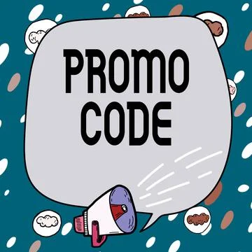 Hand writing sign Promo Code. Conceptual photo digital numbers that give you Stock Illustration