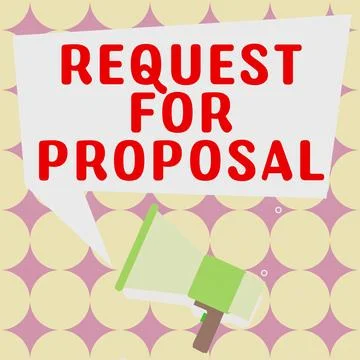 Hand writing sign Request For Proposal. Business concept document contains Stock Illustration