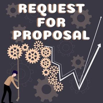 Hand writing sign Request For Proposal. Internet Concept document contains Illustrazione stock