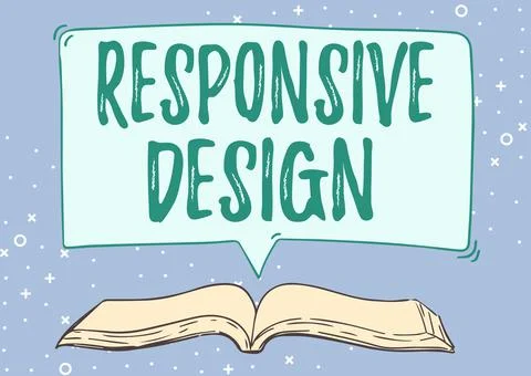 Hand writing sign Responsive Design. Business concept web page creation that イラスト素材