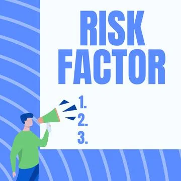 Hand writing sign Risk Factor. Business overview Characteristic that may Stock Illustration