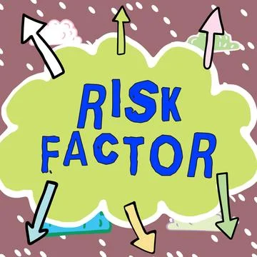 Hand writing sign Risk Factor. Internet Concept Something that rises the chance Illustrazione stock