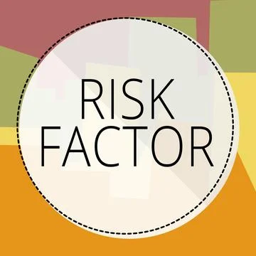 Hand writing sign Risk Factor. Word for Something that rises the chance of a Illustrazione stock