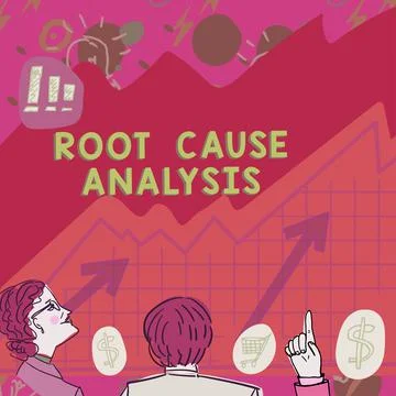 Hand writing sign Root Cause Analysis. Business approach Method of Problem Stock Illustration