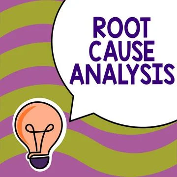 Hand writing sign Root Cause Analysis. Word for Method of Problem Solving イラスト素材