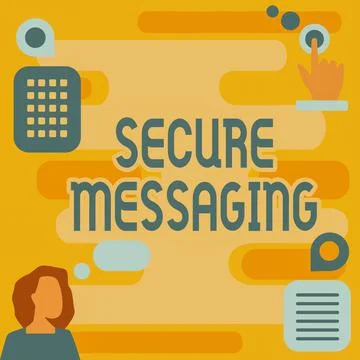 Hand writing sign Secure Messaging. Conceptual photo protect critical data when 스톡 일러스트