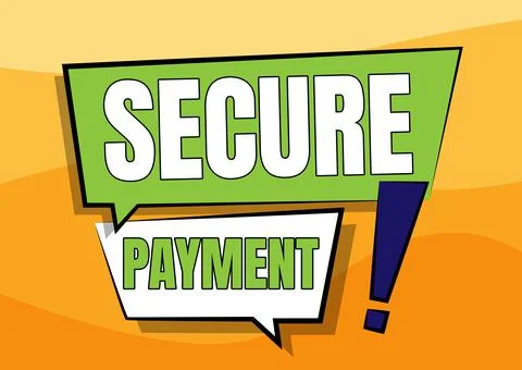 Hand writing sign Secure Payment. Business approach Security of Payment refers Ilustração Stock