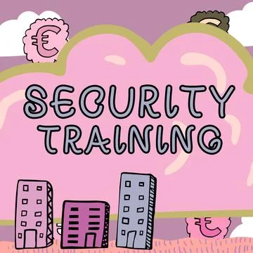Hand writing sign Security Training. Internet Concept providing security Stockillustratie