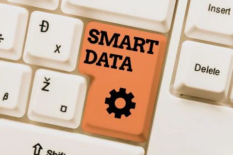Hand writing sign Smart Data. Internet Concept digital information that is Stockfoto's