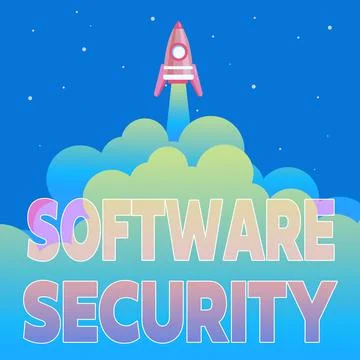 Hand writing sign Software Security. Business idea implemented to protect Stockillustratie