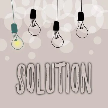 Hand writing sign Solution. Internet Concept the ways to solve a problem or Stock Illustration
