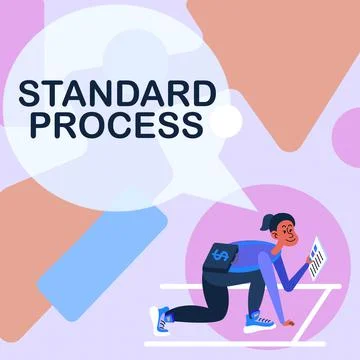 Hand writing sign Standard Process. Business overview rules made to be matched Stock Illustration