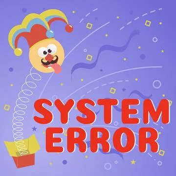 Hand writing sign System Error. Business idea Technological failure Software Stock-Illustration