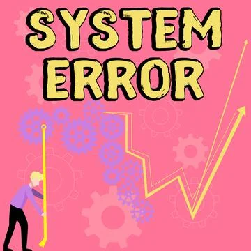 Hand writing sign System Error. Conceptual photo Technological failure Software Stock-Illustration