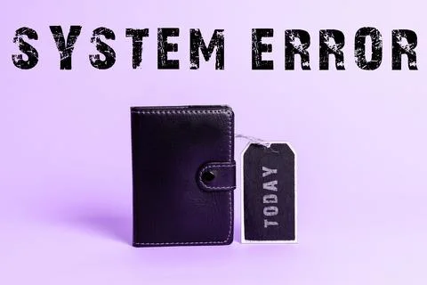 Hand writing sign System Error. Concept meaning Technological failure Software Stockfoto's