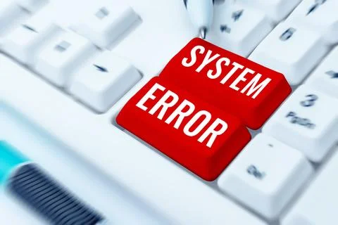 Hand writing sign System Error. Business approach Technological failure Software Stock Photos