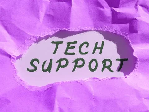 Hand writing sign Tech Support. Business approach Assisting individuals who are Stock Photos
