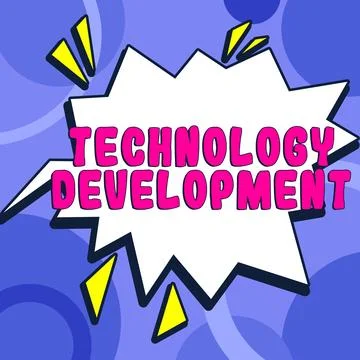 Hand writing sign Technology Development. Concept meaning Technological changes Ilustração Stock