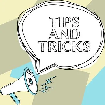 Hand writing sign Tips And Tricks. Business overview helpful advices that makes Illustrazione stock