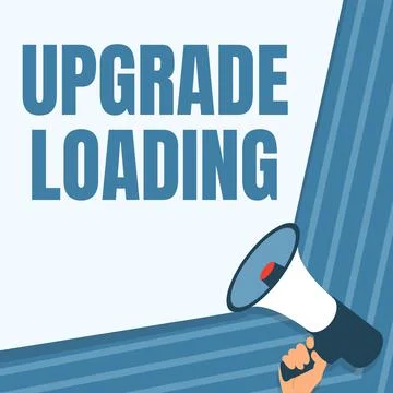 Hand writing sign Upgrade Loading. Business approach advancement of applications イラスト素材
