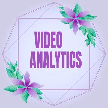 Hand writing sign Video Analytics. Business overview analyzing video to detect Stock Illustration