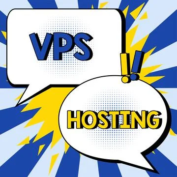 Hand writing sign Vps Hosting. Business idea mimics a dedicated server within a Stock Illustration