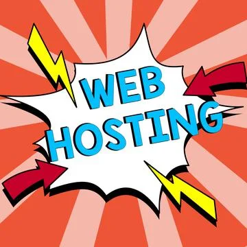 Hand writing sign Web Hosting. Internet Concept The activity of providing Stock Illustration