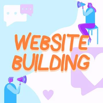 Hand writing sign Website Building. Conceptual photo tools that typically allow Stock Illustration